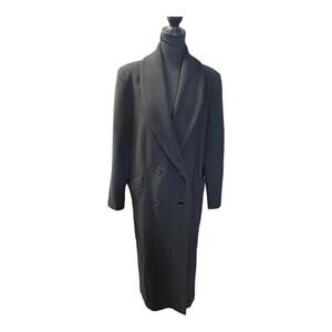 Preston & York Women's Black Long Wool Trench Overcoat Sz 6 NWT $89